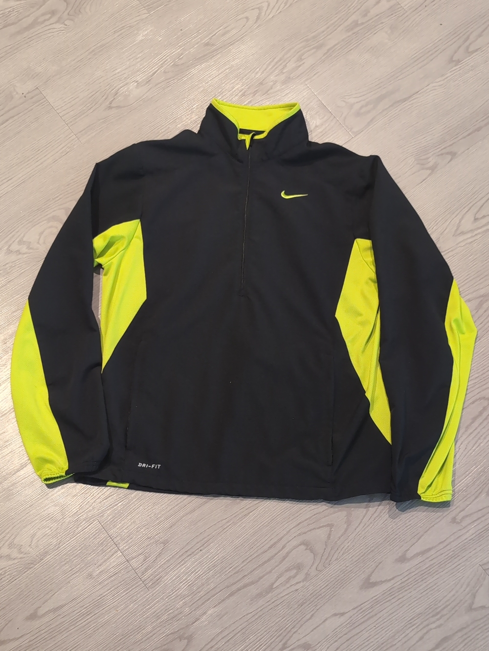 Nike Black & Volt Quarter-Zip Training Pullover